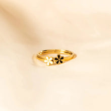 925 Sterling Silver Enamel Flower Ring Rings