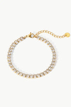 Inlaid Zircon 18K Gold Plated Bracelet Gold One Size Necklaces
