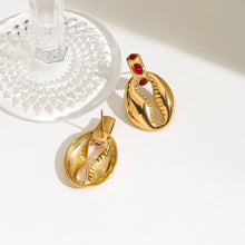 18K Gold-Plated Stainless Steel Shell Shape Earrings