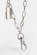 Double Layered Iron Chain Belt with Lock Charm Belts