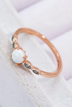 Opal Contrast Platinum-Plated Ring Rings