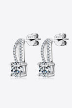 1 Carat Moissanite 925 Sterling Silver Earrings Silver One Size
