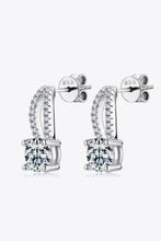 1 Carat Moissanite 925 Sterling Silver Earrings Silver One Size Earrings