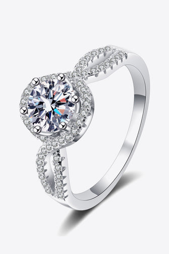 Feel The Joy 925 Sterling Silver Moissanite Ring Silver