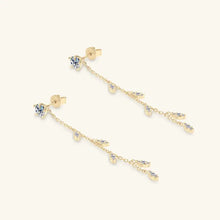 1.38 Carat Moissanite 925 Sterling Silver Leaf Earrings Earrings