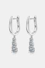 1.8 Carat Moissanite Sterling Silver Drop Earrings with CZ Stones