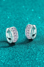 1.8 Carat Moissanite 925 Sterling Silver Huggie Earrings Earrings