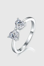 1 Carat Moissanite 925 Sterling Silver Bow Ring Silver Rings