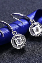 1 Carat Moissanite 925 Sterling Silver Drop Earrings with Cubic Zirconia