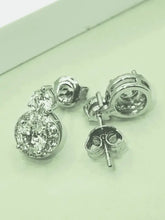 1 Carat Moissanite Sterling Silver Earrings with Brilliant-Cut Stones