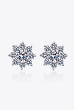 1 Carat Moissanite 925 Sterling Silver Flower Earrings Silver One Size Earrings