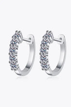 1 Carat Moissanite Hoop Earrings Silver One Size Earrings