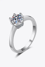 1 Carat Moissanite Rhodium-Plated Solitaire Ring Silver Rings