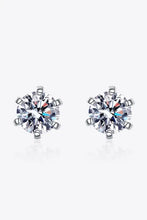 1 Carat Moissanite Rodiumpläterade Stiftörhängen Silver En Storlek Örhängen