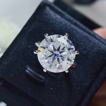 10 Carat Moissanite 925 Sterling Silver Ring Fine Jewelry