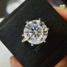 10 Carat Moissanite 925 Sterling Silver Ring Fine Jewelry