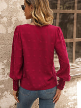 Swiss Dot Lace Detail Blouse Woman Blouses