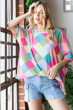 HOPELY Color Block Waffle Oversized T-Shirt Woman T Shirts