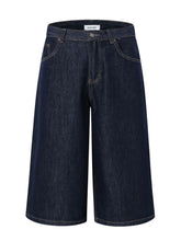 Men's Wide-Leg Denim Shorts Royal Blue