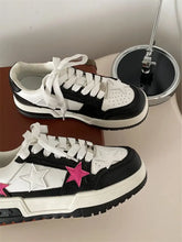Star Pattern Lace Up Sneakers Woman Sneakers