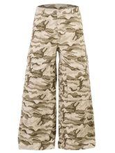 Men's Wide Leg Camo Print Cargo Pants Camouflage