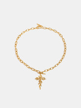 18K Gold-Plated Stainless Steel Cross Necklace Gold One Size