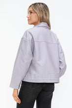 How Dare U Drawstring Hem PU Leather Zip Up Jacket Woman Outerwear