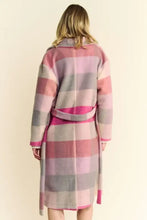 Davi & Dani Tied Color Block Collared Neck Coat Woman Outerwear