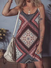 Geometric Paisley Print Cami Mini Dress