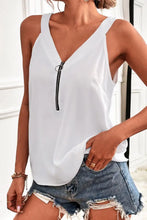 Half-Zip Scoop Neck Tank Tanks & Camis