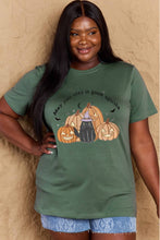 Simply Love Full Size MAY YOU STAY IN GOOD SPIRITS Graphic Cotton T-Shirt Dark Green
