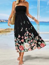 Printed Tube Midi Dress Casual Dresses
