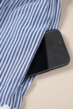 Stripe Sleeveless Notched Ric Rac Mini Dress Casual Dresses