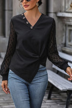 Perfee Twisted Decorative Button Long Sleeve T-Shirt