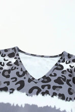 Leopard V-Neck Tee Shirt Woman T Shirts