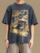 Men's Graphic Round Neck Half Sleeve T-Shirt Black