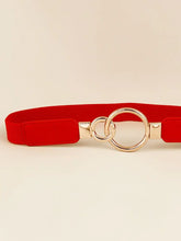 Double Ring Buckle Elastic PU Belt Belts