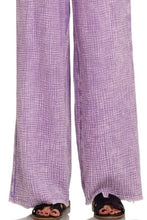Zenana Washed Double Gauze Elastic Band Waist Pants