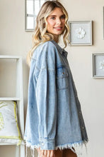 First Love Smile Face Button Down Raw Hem Denim Jacket Woman Outerwear