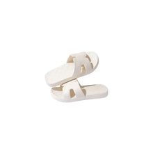 Open Toe Platform Slippers Tan Woman Slippers