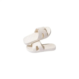 Open Toe Platform Slippers Tan Woman Slippers