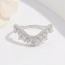 925 Sterling Silver Inlaid Zircon Ring Silver