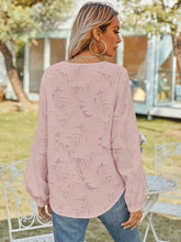 V-Neck Long Sleeve Blouse Woman Blouses
