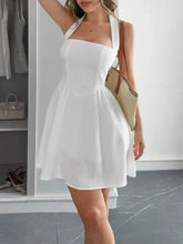 Halter Neck Summer Mini Dress Woman Casual Dress