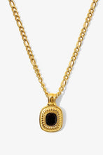 18K Gold Plated Inlaid Rhinestone Pendant Necklace Black One Size