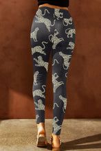Animal Printed Distressed High Waist Leggings Woman Leggings