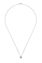 Moissanite Pendant Platinum-Plated Necklace