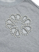 Perfee Cutout Pearl Round Neck Long Sleeve Sweatshirt Woman Sweatshirts