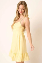 Mittoshop Ruched Detail Spaghetti Tie Mini Dress Casual Dresses