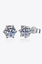 Adored Moissanite Stud Earrings Silver One Size